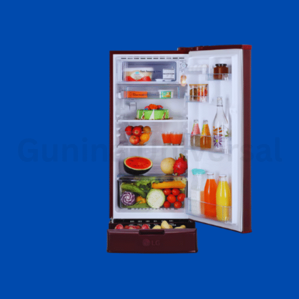 LG 185L, 5 Star, Smart Inverter Compressor, Smart Connect, With Base Stand Drawer, Blue Euphoria Finish, Direct Cool Single Door Refrigerator - Image 2